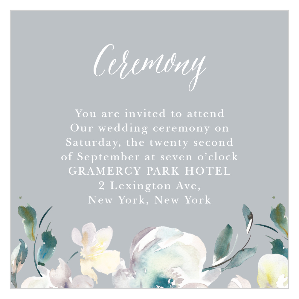 Antique Blooms Ceremony Cards