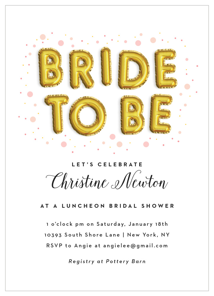Celebration Decoration Bridal Shower Invitations