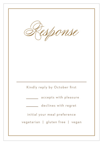 Tally up all of your guests' responses with the beautiful matching Falling Feathers Response Cards.