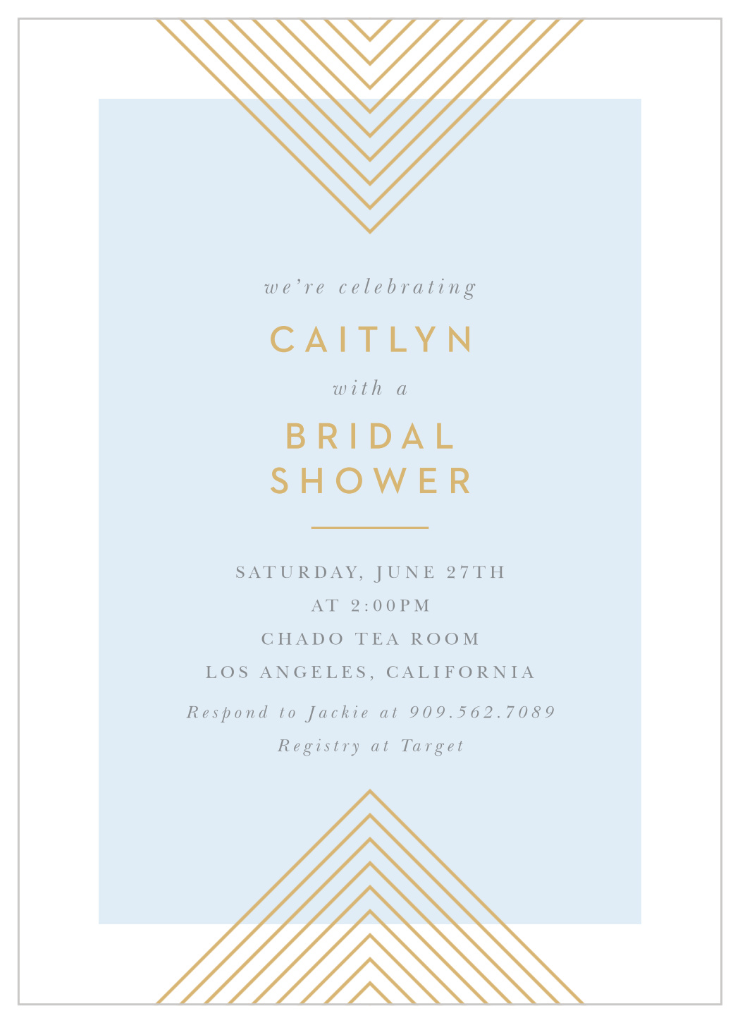 Elegant Geometry Bridal Shower Invitations