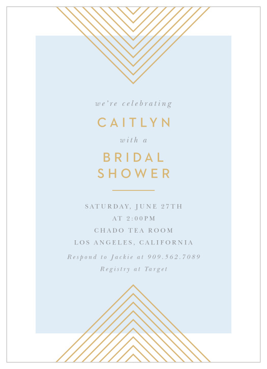 The Elegant Geometry Bridal shower invitation is perfect for the lover of all things retro, without getting too serious.