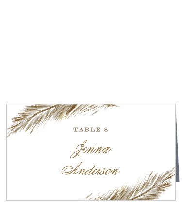 Ensure that there's no confusion with seating at your reception with our stunning Falling Feathers Place Cards.