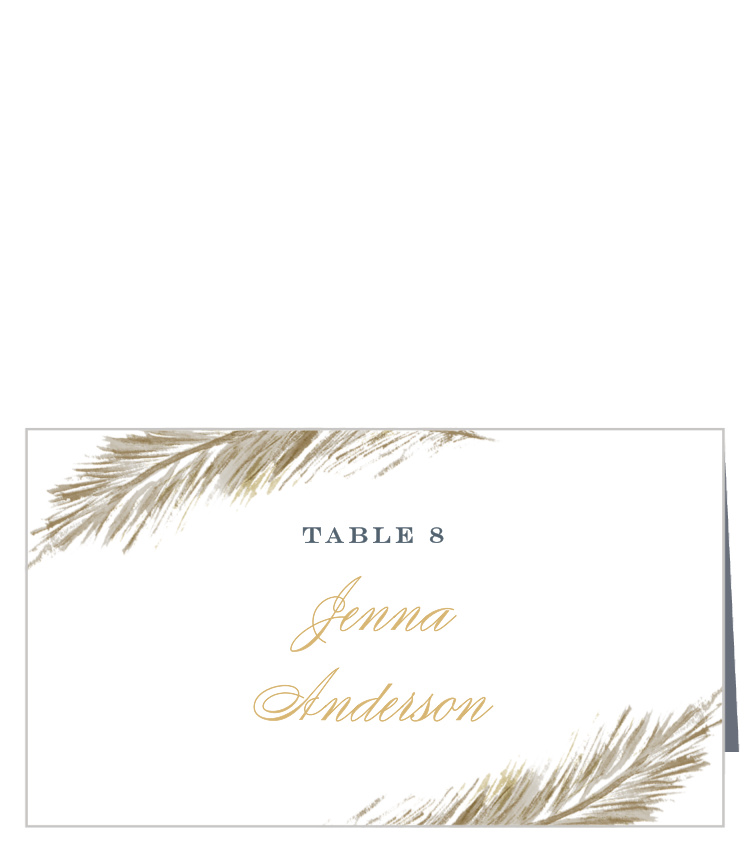 Falling Feathers Foil Place Cards