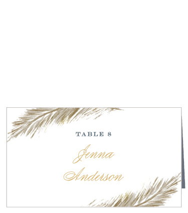 Ensure that there's no confusion with seating at your reception with our stunning Falling Feathers Foil Place Cards.