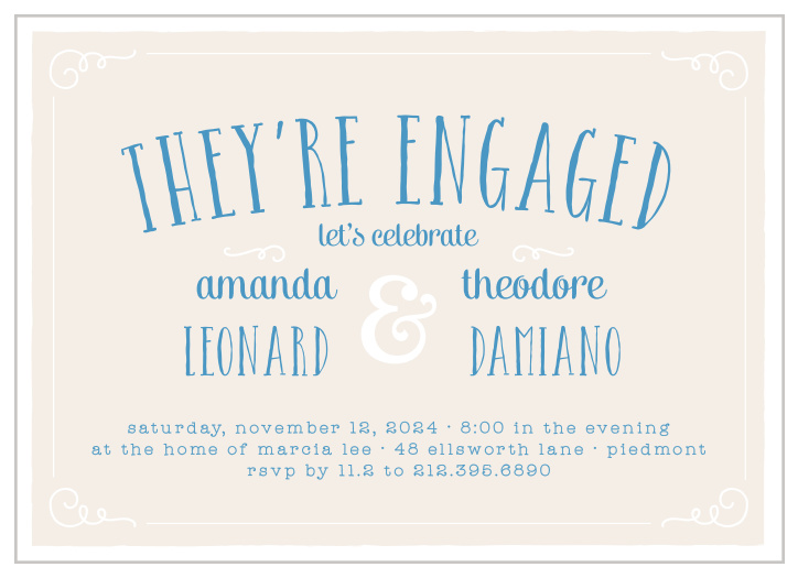 Celebrate the beginning of the rest of  your life with the Vintage Engagement Party Invitations.