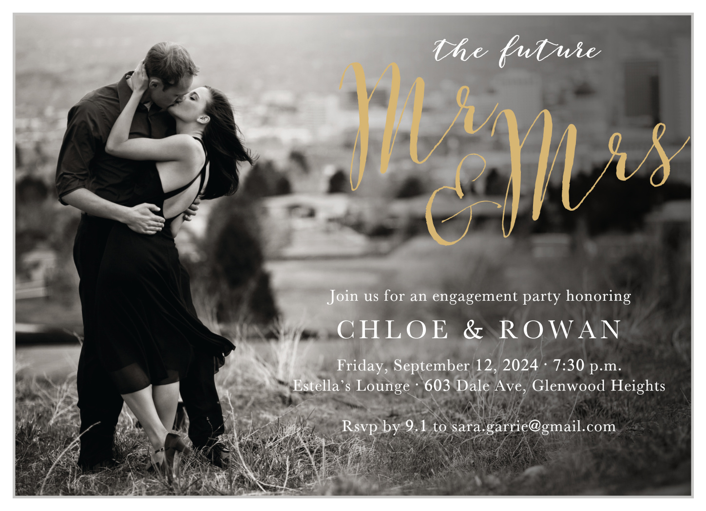 Future Mr & Mrs Foil Engagement Invitations