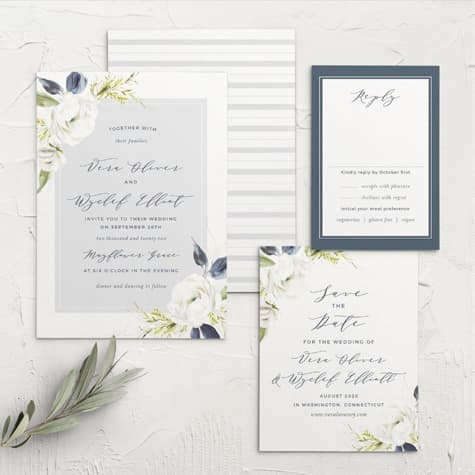 Oil Paint Textured Wedding Invitations