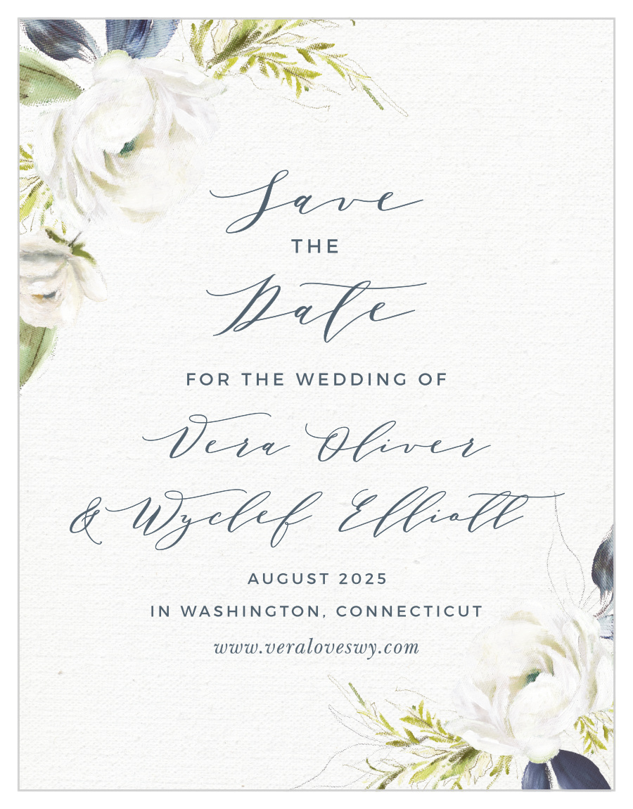 Oil Paint Textured Save the Date Cards