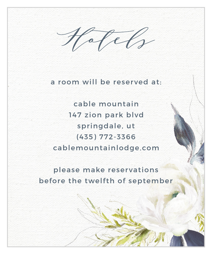 Oil Paint Textured Accommodation Cards