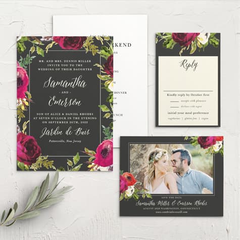 Garden Romance Wedding Invitations