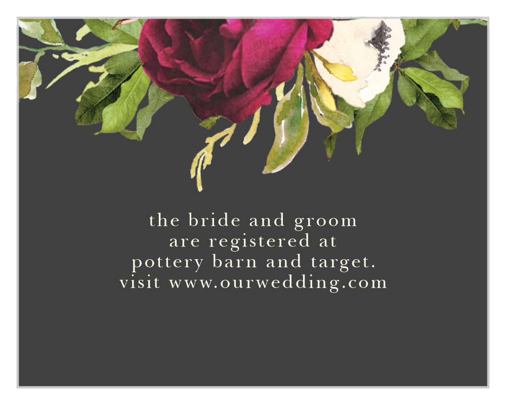 Garden Romance Registry Cards