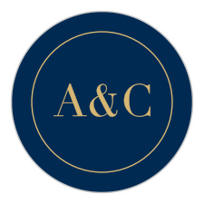 A rich navy colors the background set behind your initials which are framed by an elegantly thin rectangle, and done up in our notorious raised gold foil. 