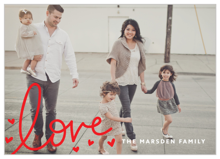 Go for the heart-warming, hand-made feel, but with professional quality with the Handwritten Love Valentine's Day Cards!