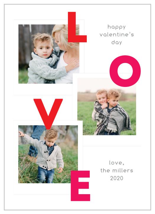 Share your love with our stunningly simple, and simply stunning, Scattered Snapshots Valentine's Day Cards.