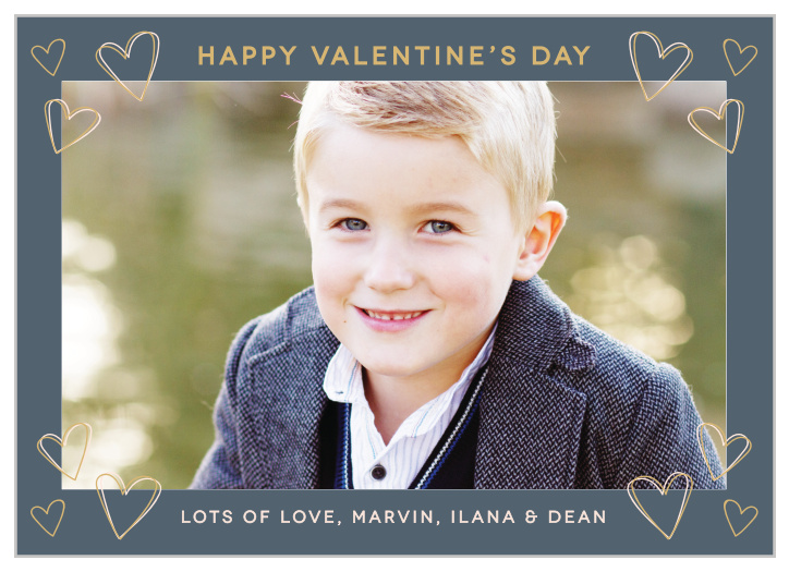 The highlight of our Heart Frame Foil Valentine's Day Cards is the beautiful photo that you choose.