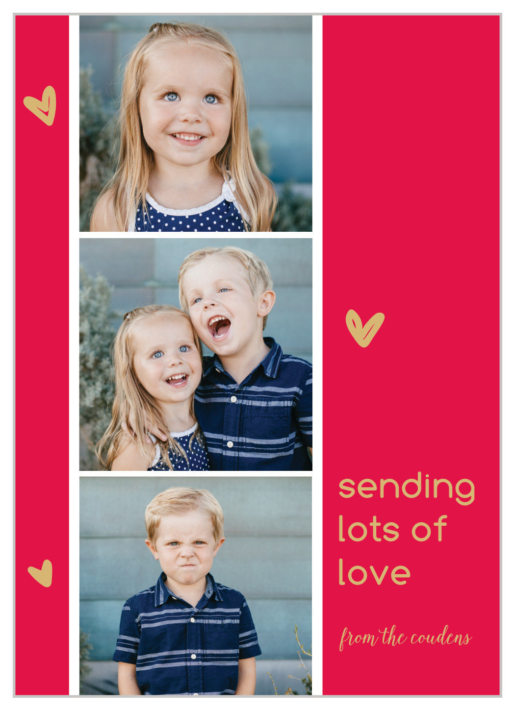 Photo Booth Foil Valentine's Day Cards