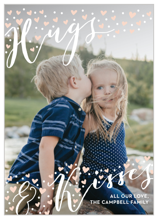 The majority of our Sweet Overlay Valentine's Day Cards focuses on a gorgeous family photo of your choosing.