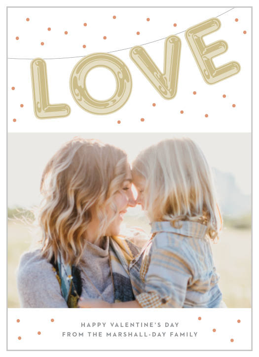 String up your love for all to see with our Balloon Letters Foil Valentine's Day Cards.