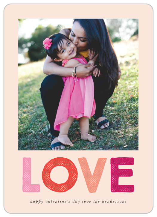 Fill your recipient's heart with love with the Colorful Love Valentine's Day Cards.