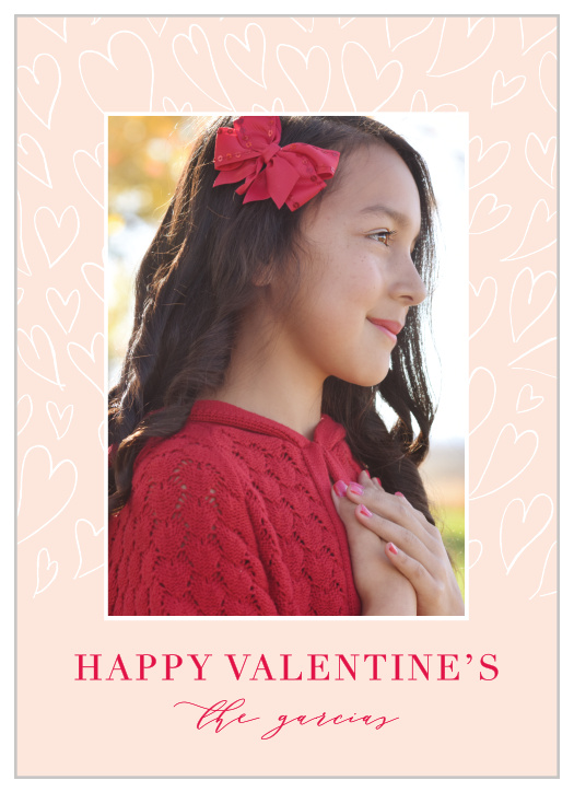 Choose the classically beautiful Heart Pattern Valentine's Day Cards to brighten a loved ones day! 
