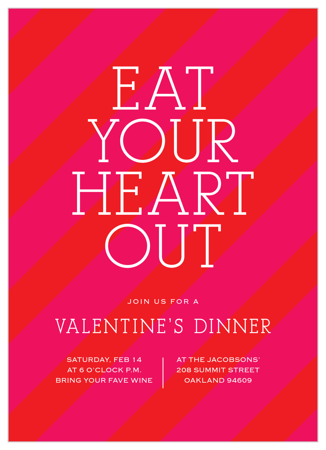 Eat Your Heart Out Valentine's Day Invitations