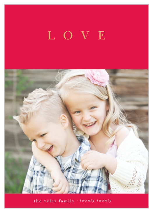The Contemporary Love Foil Valentine's Day Cards are simple but meaningful.