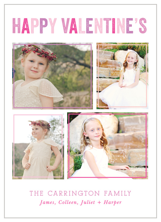 The Color Blocks Valentine's Day Cards are sweet and colorful!