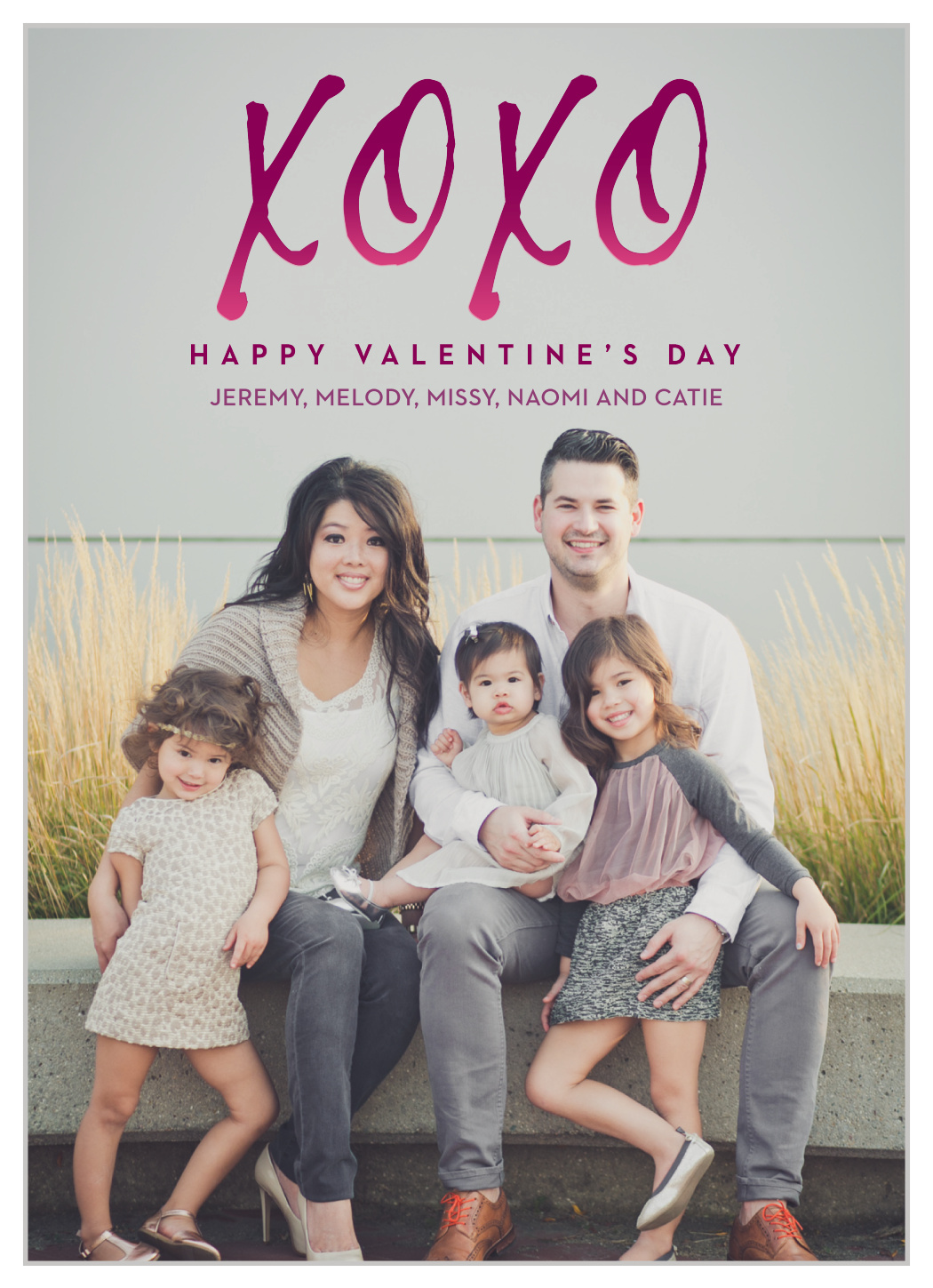 Ombre XO Valentine's Day Cards