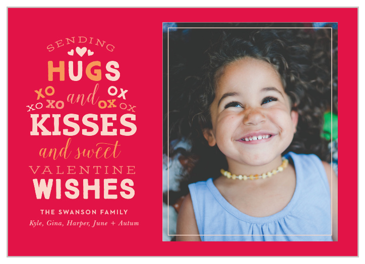 Our eye-catching Sending X's & O's Valentine's Day Cards feature a bright and vibrant red background to match the classic colors of Valentine's Day cheer.