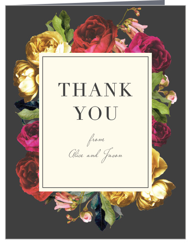 Rose Floristry Wedding Thank You Cards