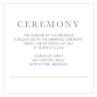 This ceremony/reception card made to match your invite will be a perfect touch, after you personalize to make it yours.