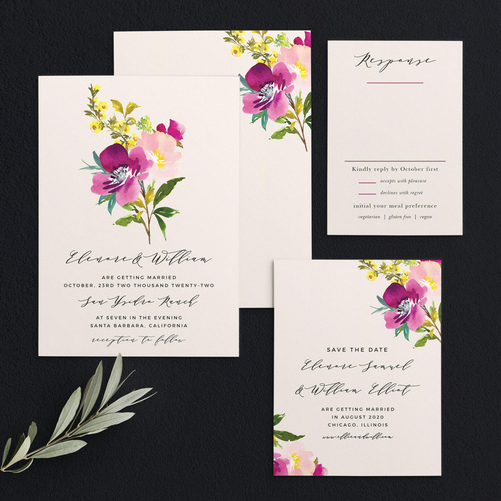 Mallow Wedding Invitations by Basic Invite