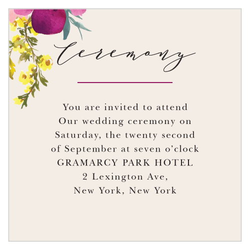 For the small, intimate ceremony you want, choose our Mallow Ceremony Cards.