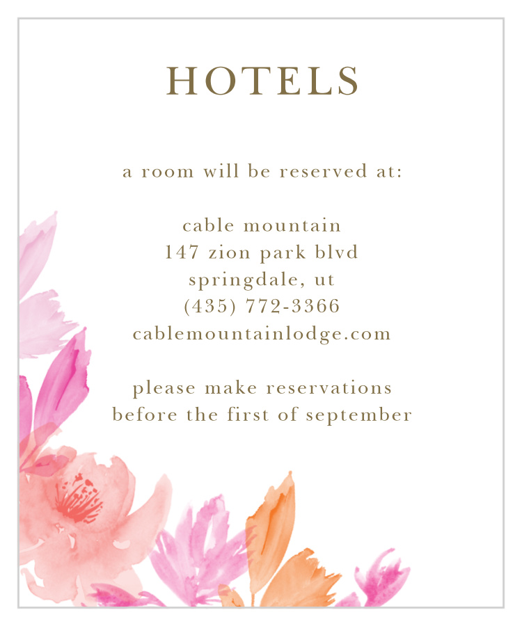 Water Rose Accommodation Cards