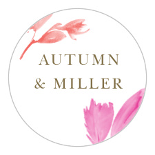 Use the Water Rosee Wedding Stickers to finish off your Wedding Suite.