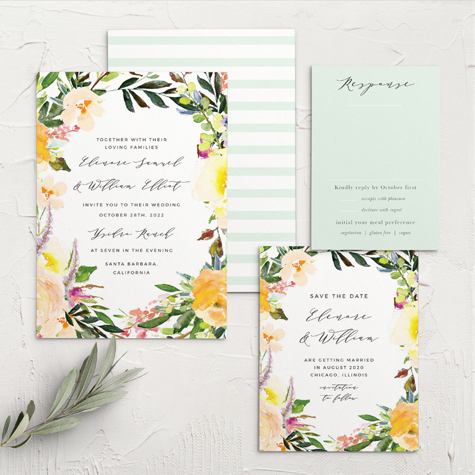 Willow Wreath Wedding Invitations
