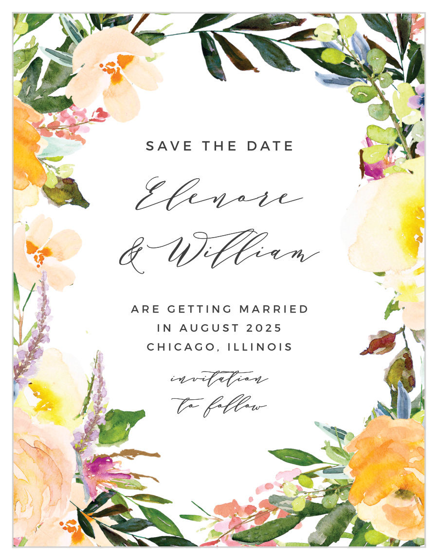 Willow Wreath Save the Date Cards