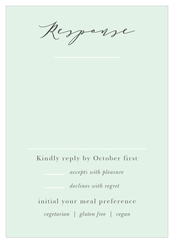 With the Willow Wreath Response Cards you will be able to keep track of all the guests that plan on attending your wedding.