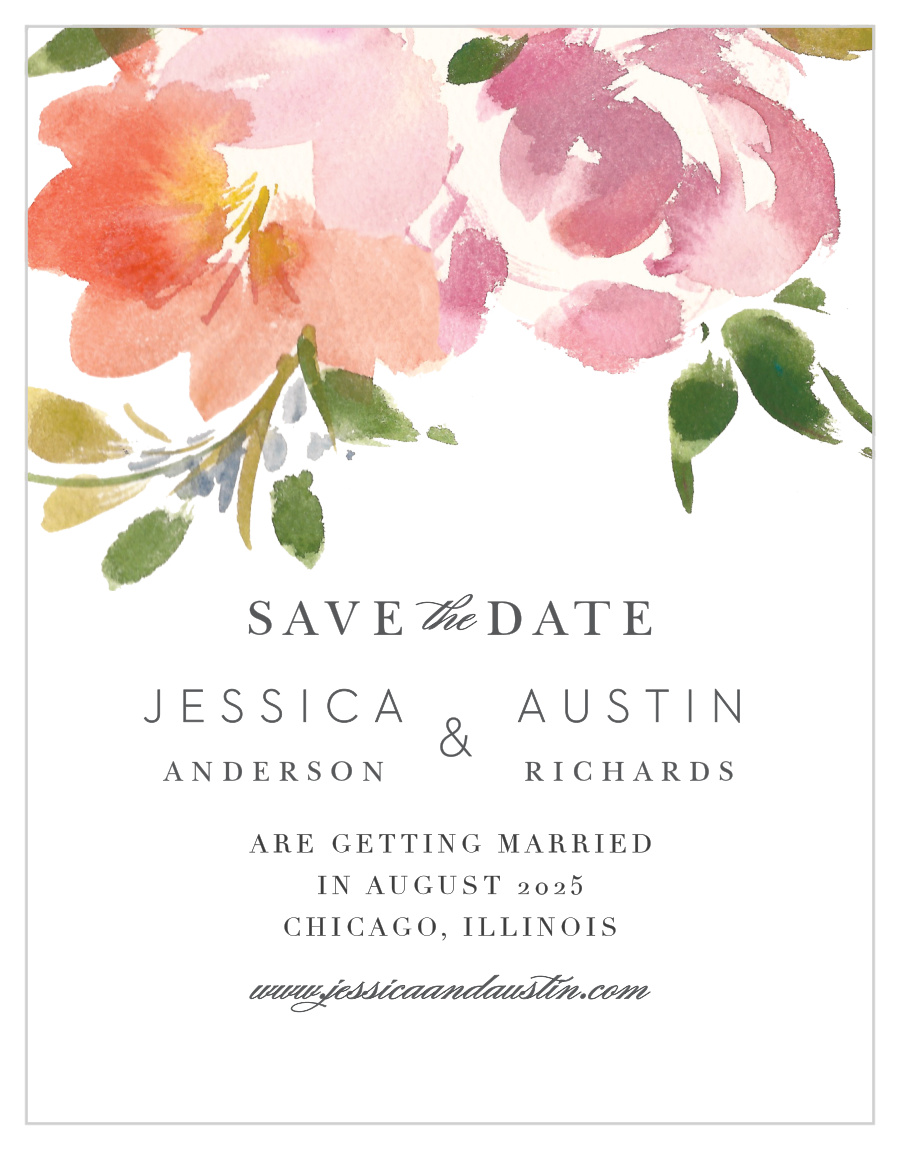 Floral Felicity Save the Date Cards