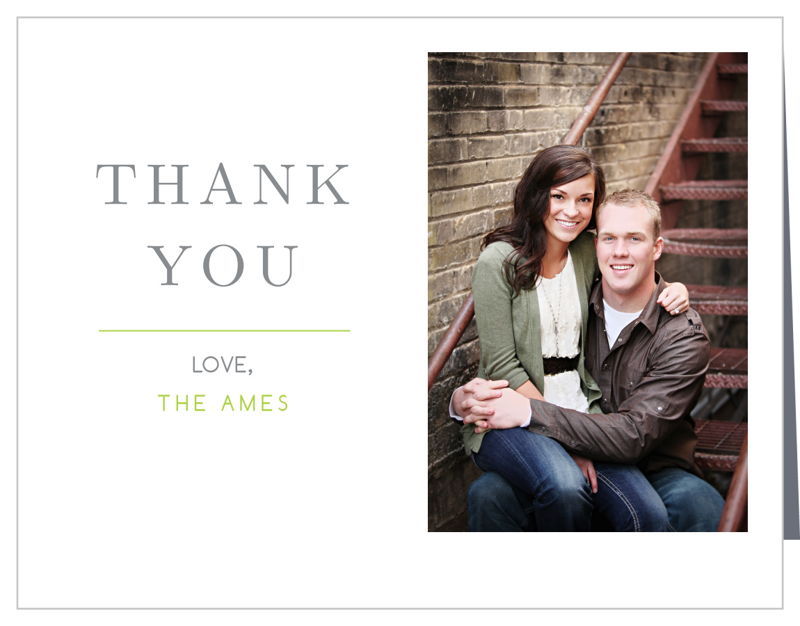 Sophisticated Photo Wedding Thank You Cards