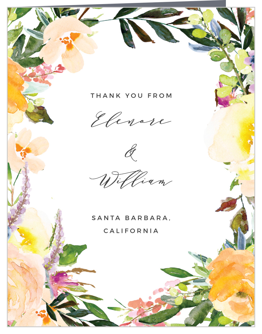 Willow Wreath Wedding Thank You Cards