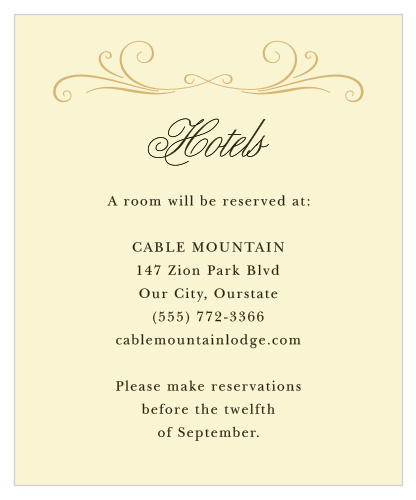 Make an enchanting impression with our Old World Vintage Accommodation Cards. 