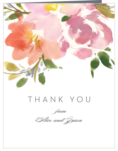 Make sure your guests know how much you appreciate them using the Floral Felicity Thank You Cards.