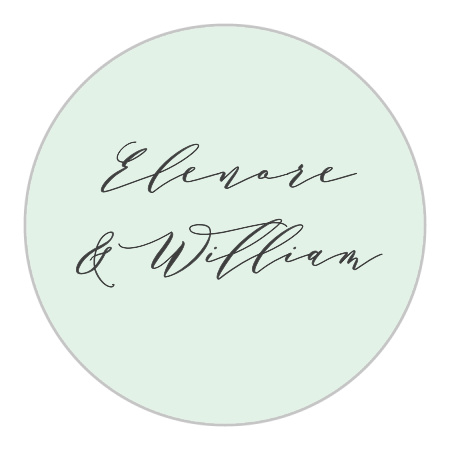 Willow Wreath Wedding Stickers