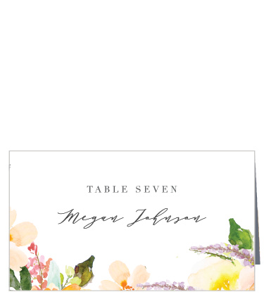 Personalize the Willow Wreath Place Cards colors and fonts to coordinate with your wedding theme.