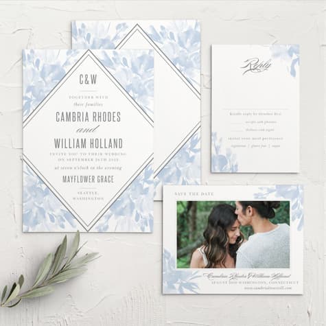 Subtle Fleuriste Wedding Invitations