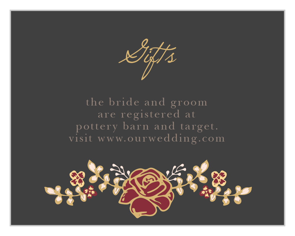 Opulent Floweret Foil Registry Cards