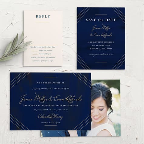Indigo Infatuation Wedding Invitations