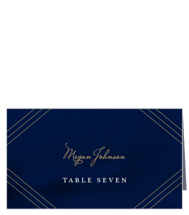 Direct your guests to their assigned seating with our stunning Indigo Infatuation Place Cards.