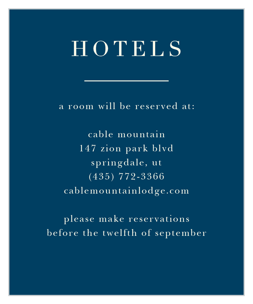 Heliotrope Blooms Accommodation Cards